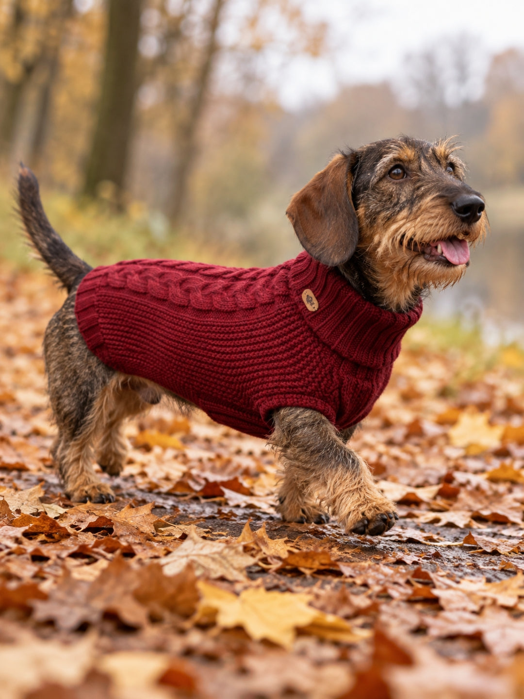 James Burgundy Merino Jumper