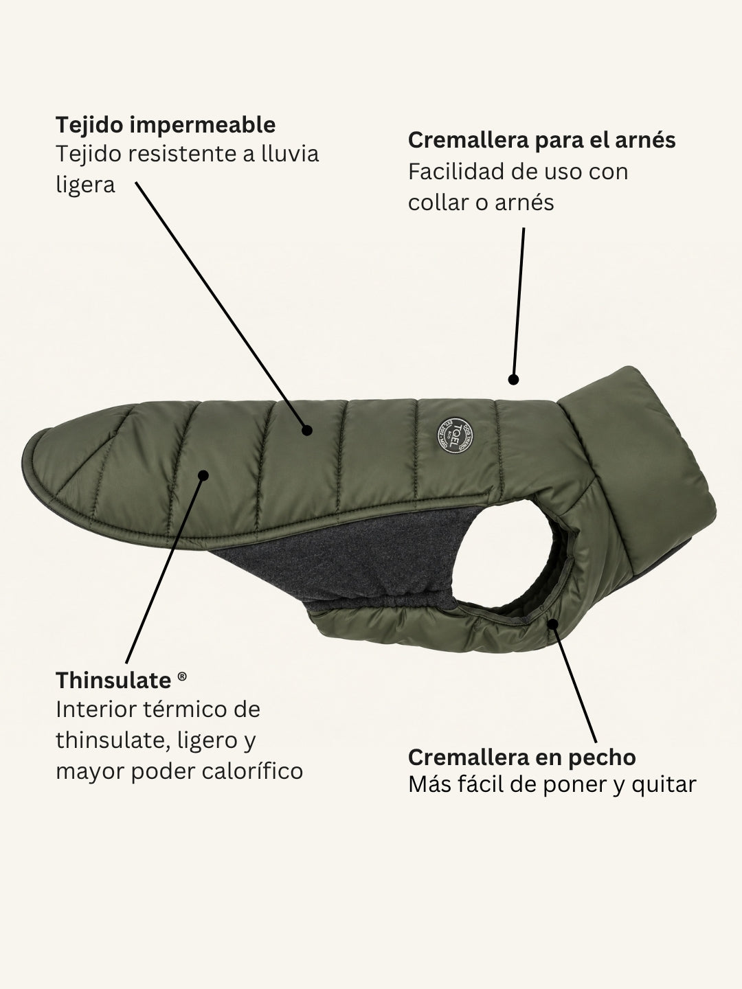 Artic-Daunenjacke Olive