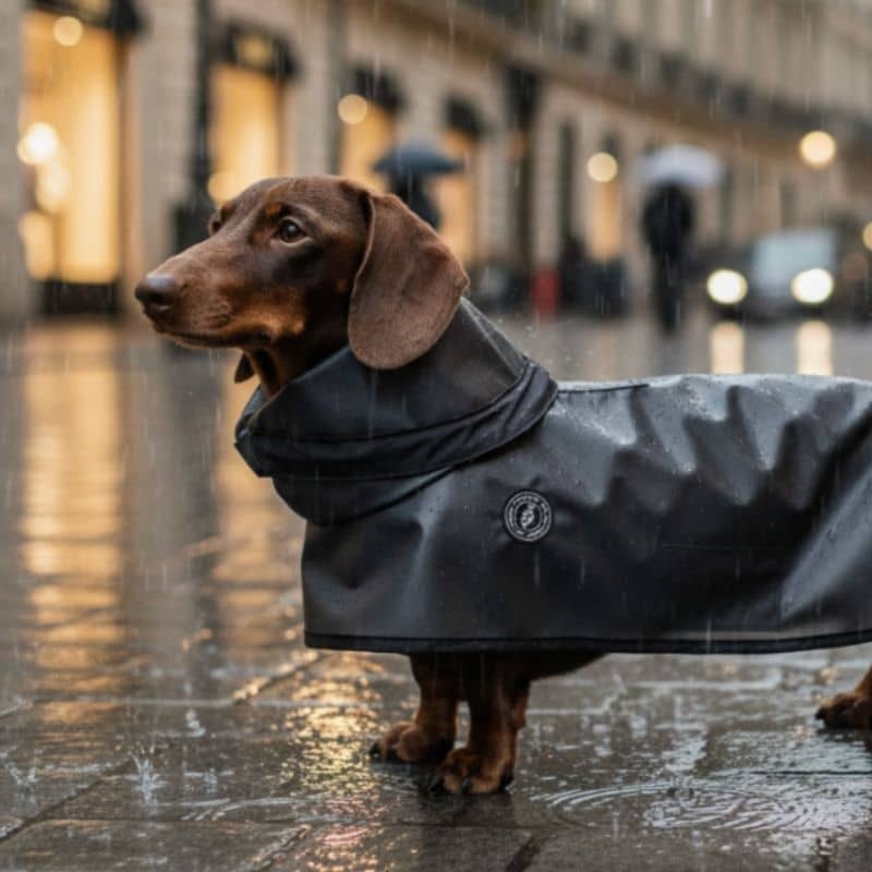Hunderegenjacken Tintin Zero Black