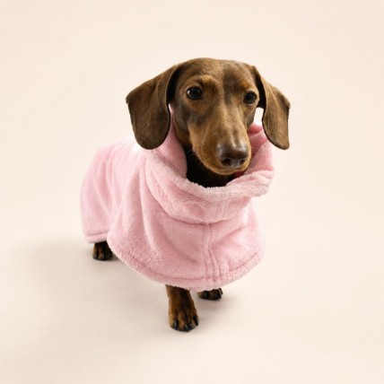 Hundebademantel Spa Pink
