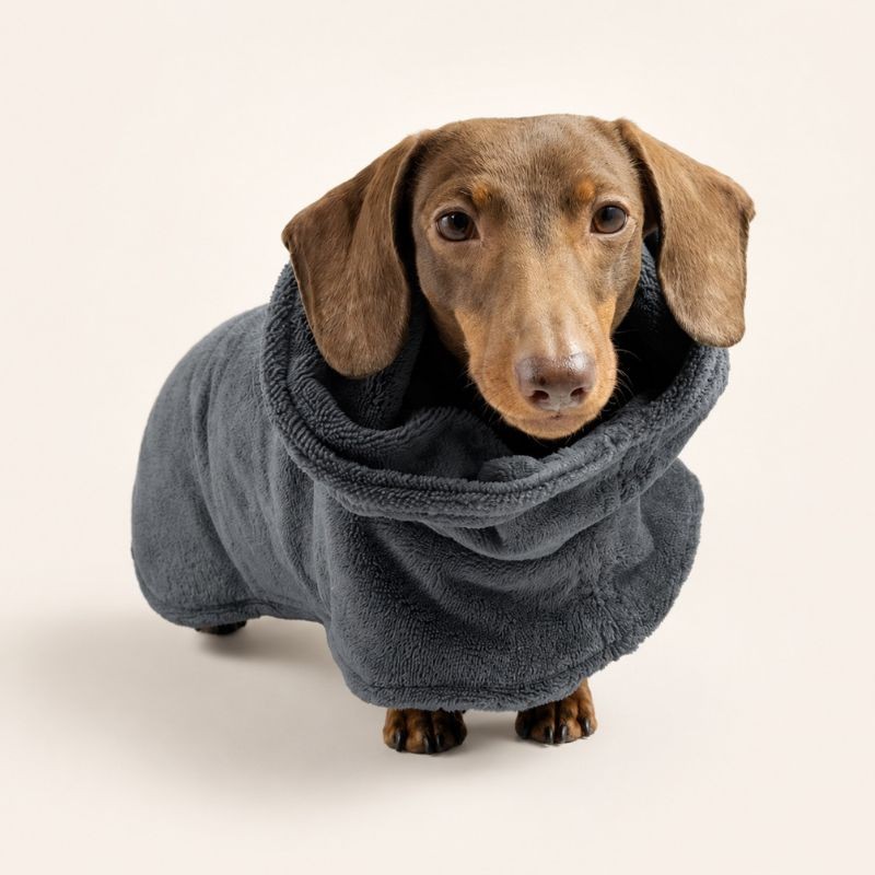 Hundebademantel Spa Grey