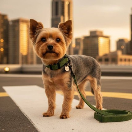Olive waterproof dog leash