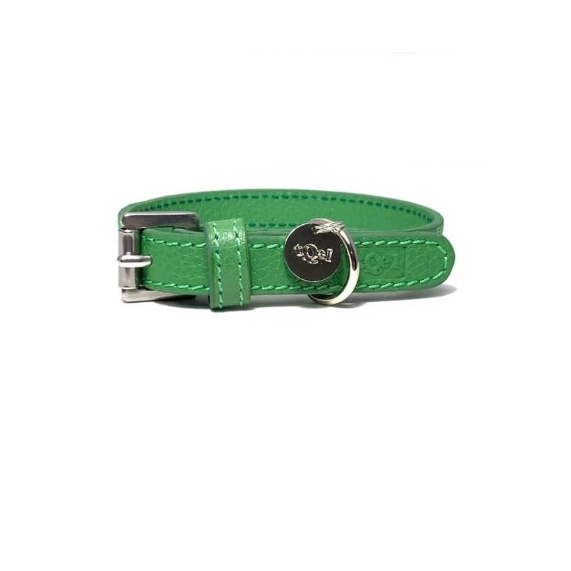 Hundehalsband Mint aus Leder - 1