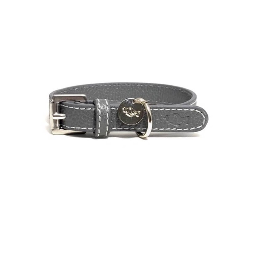Hundehalsband Grey aus Leder - 1