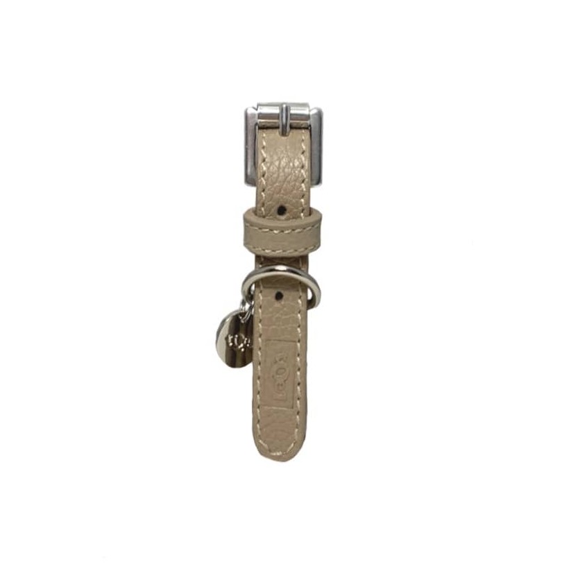 Hundehalsband Taupe aus Leder - 2