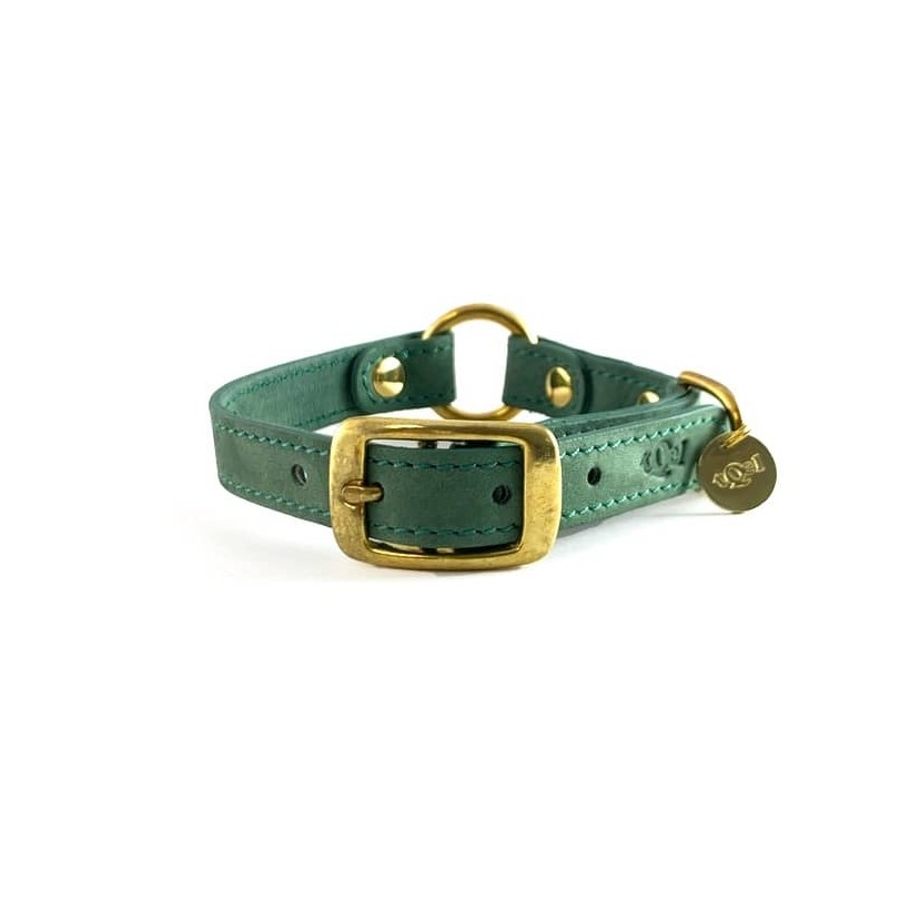 Hundehalsband Forest aus Nubukleder - 1