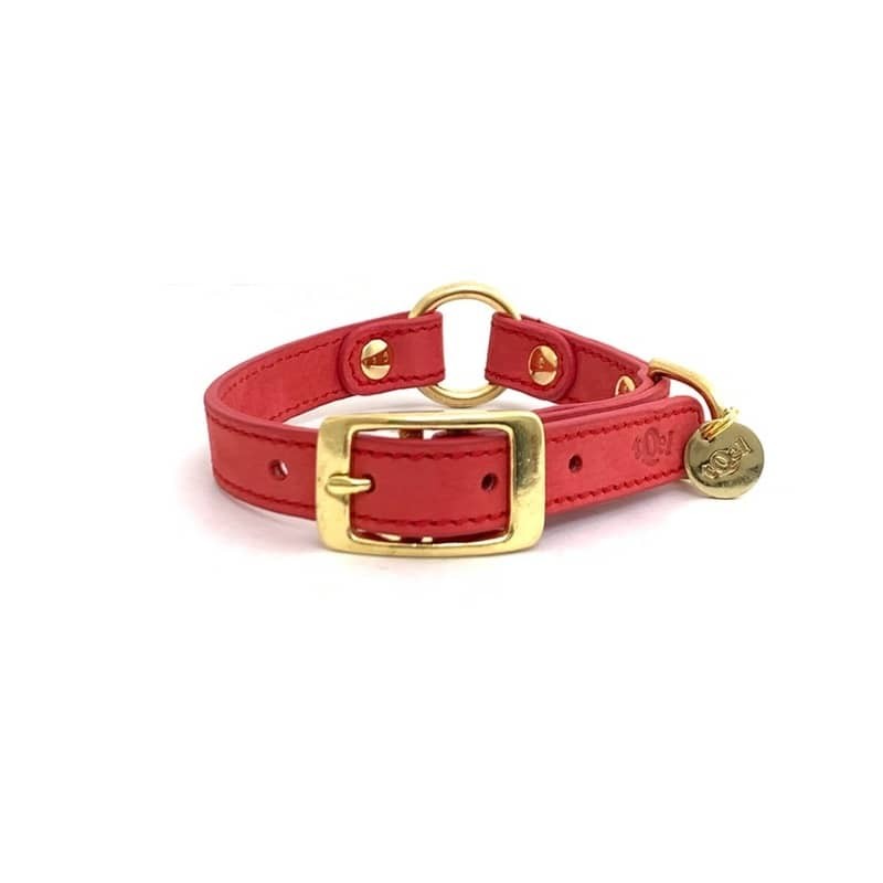 Hundehalsband Cherry aus Nubukleder - 1