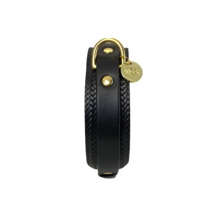 Lederhalsband Galant Black für Hunde - 3