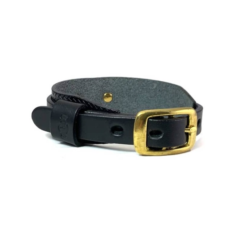 Lederhalsband Galant Black für Hunde - 2