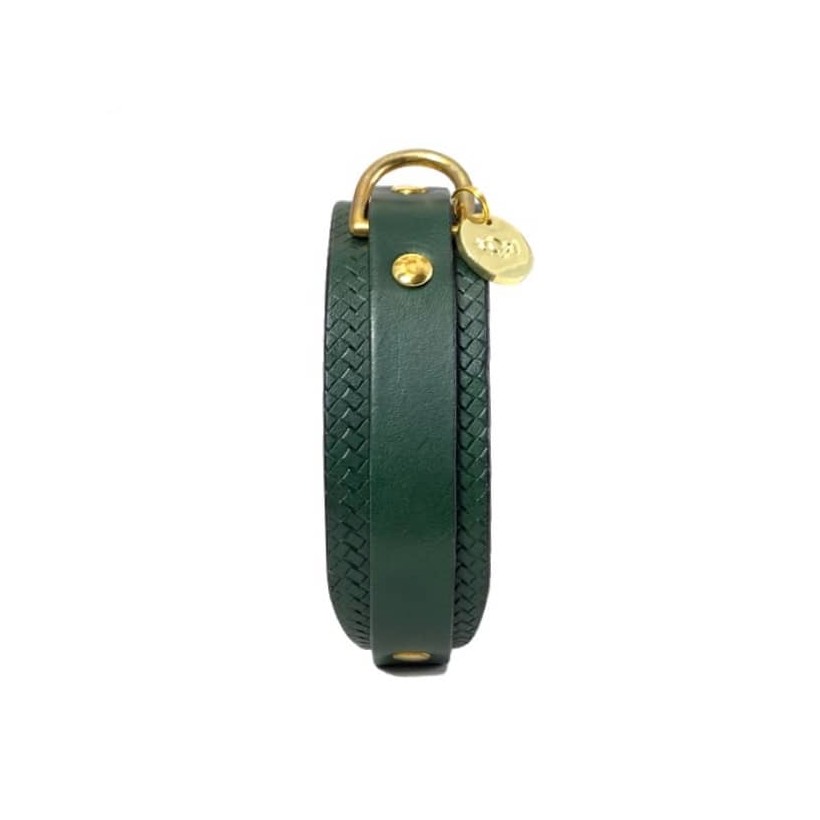 Lederhalsband Galant Green für Hunde - 3