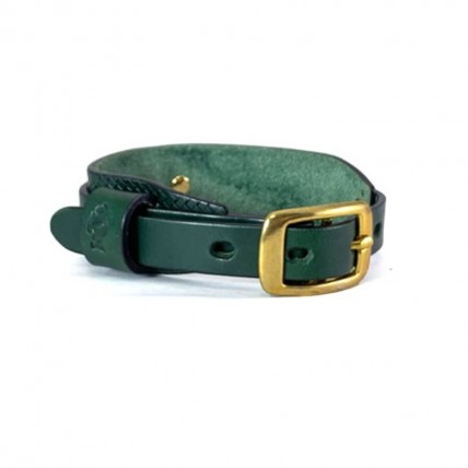 Lederhalsband Galant Green für Hunde - 2