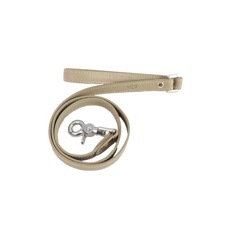 Hundeleine Taupe aus Leder - 1