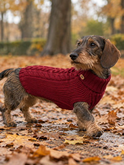 James Burgundy Merino Jumper